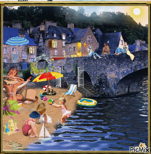 Concours "Village au Bord de mer" - Darmowy animowany GIF