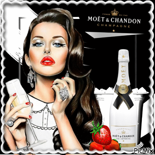 Le Champagne - GIF animado grátis