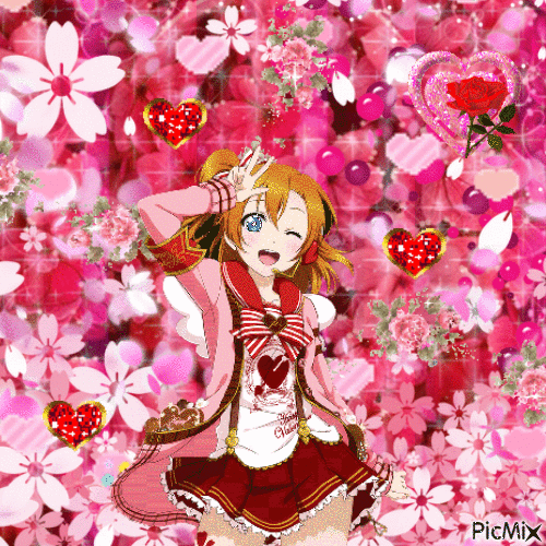 Honoka’s Valentine - GIF animé gratuit