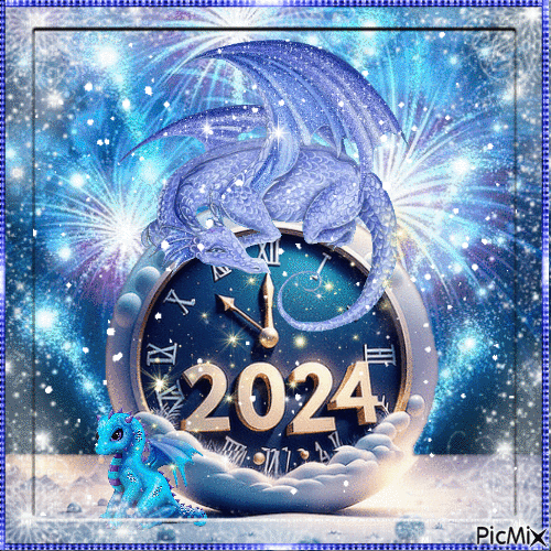 2024 year of the Dragon's - Besplatni animirani GIF