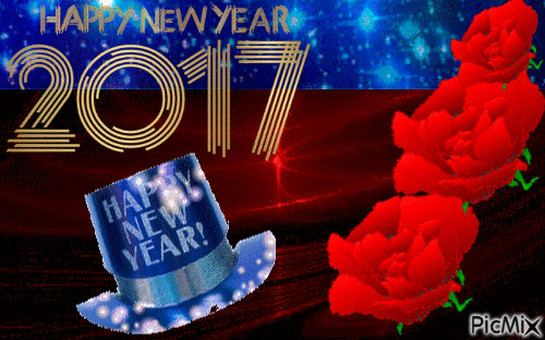 HAPPY NEW YEAR 2017 - Animovaný GIF zadarmo