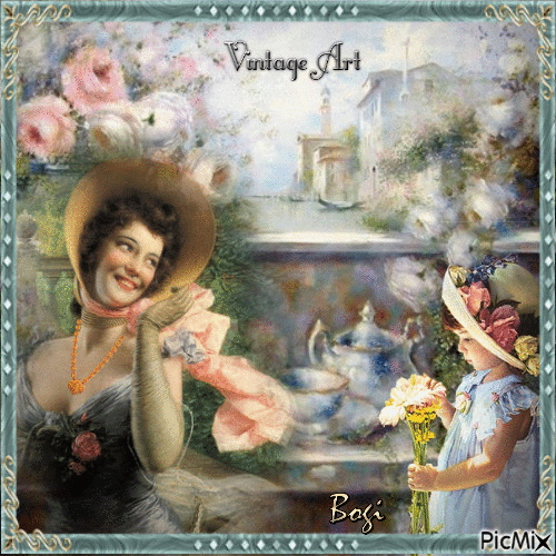 It's for you, mommy.../vintage - GIF animado grátis