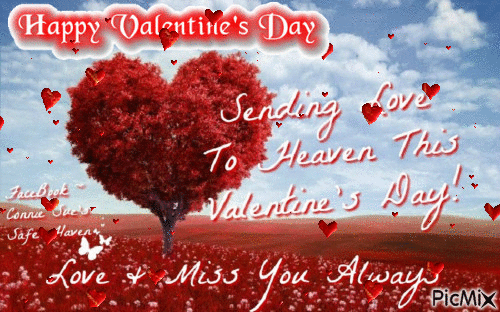 Happy Valentine's Day In Heaven - GIF animé gratuit