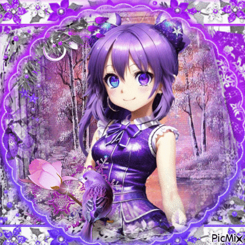 Manga violet - Animovaný GIF zadarmo