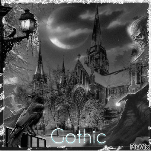 Paysage gothique...concours - GIF เคลื่อนไหวฟรี