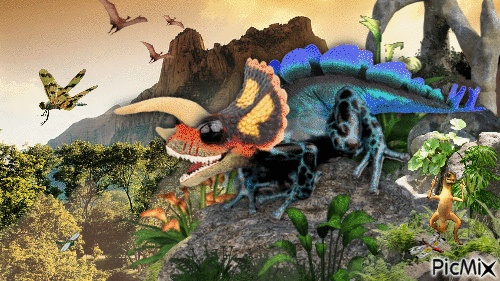 Dinofrog - Darmowy animowany GIF