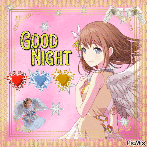 minori hanasato says good night! - Kostenlose animierte GIFs