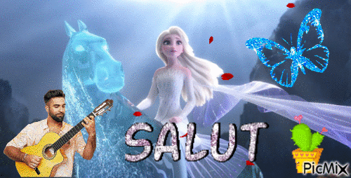 Elsa Salut - GIF animé gratuit