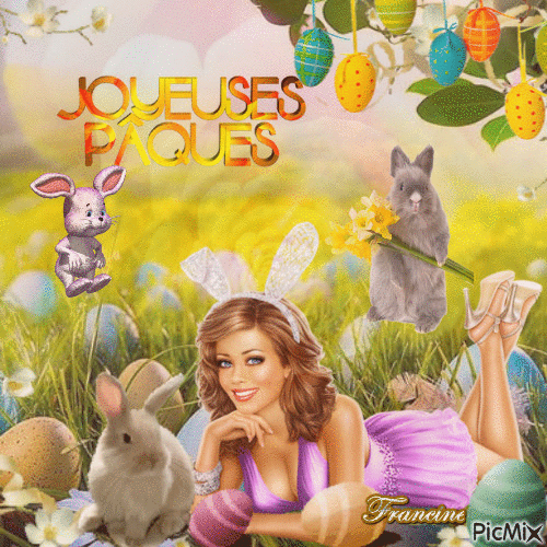 ♥ Joyeuses Pâques a tous ♥ - GIF animate gratis