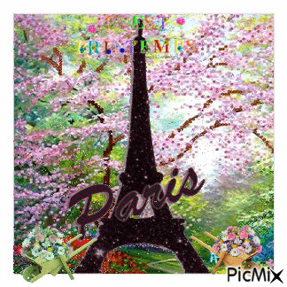 Un printemps à paris - GIF animado gratis