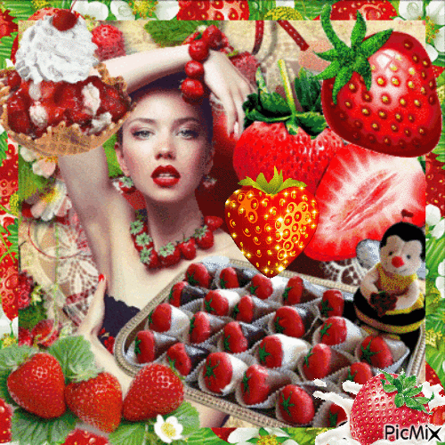 Strawberries - Animovaný GIF zadarmo