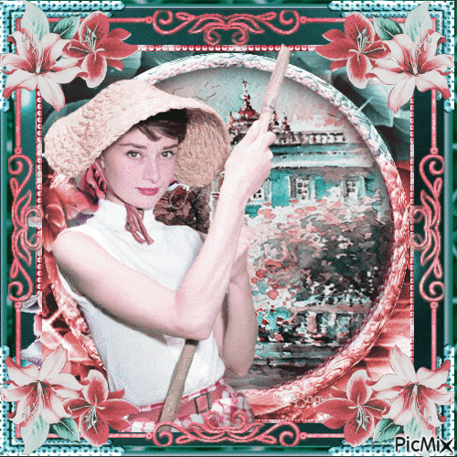 Audrey Hepburn, Actrice Britannique - Zdarma animovaný GIF