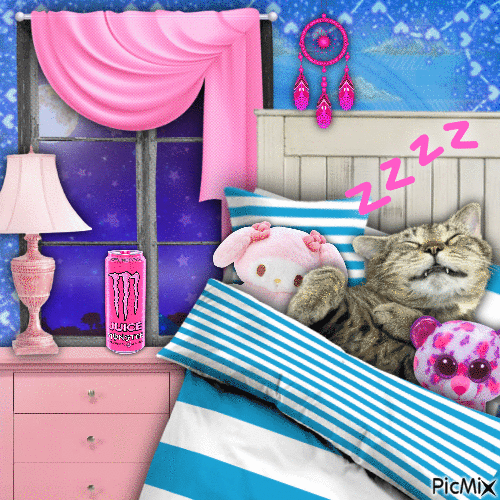 Sleepy Kitteh for emojifan96 - GIF animado gratis