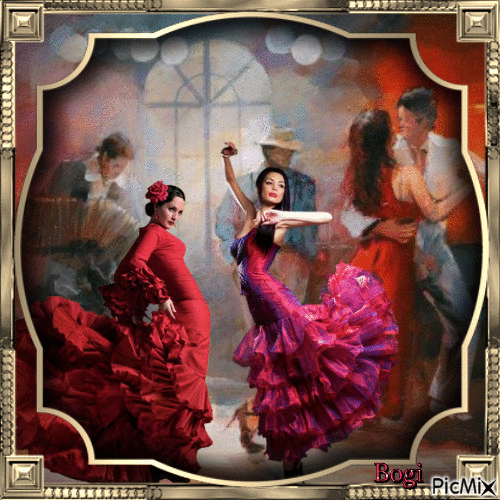 Flamenco dancers... - Безплатен анимиран GIF