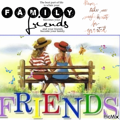 Friends become Family - Darmowy animowany GIF