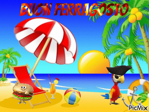 Buon Ferragosto - GIF animé gratuit