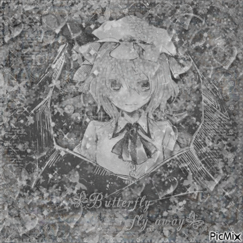 [Touhou] Butterfly Fly Away 🖤 - Бесплатни анимирани ГИФ