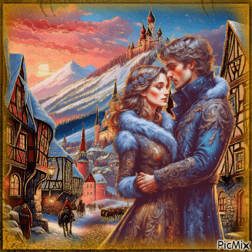 ●·(¯¨●. ROMANCE IN THE SNOW.●¹°)¨·● - Free animated GIF