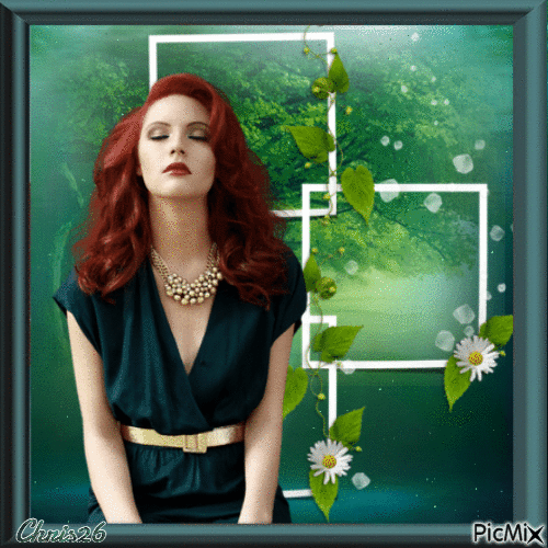 Red - haired Woman - Gratis animerad GIF