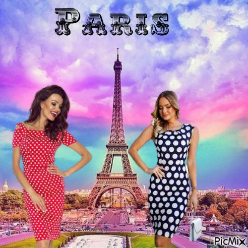 Párizs pőttyösben - zdarma png