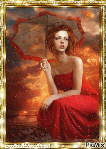 kırmızılı kadın - Ücretsiz animasyonlu GIF