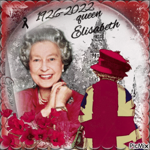 Reine Elizabeth II  . L'adieu - GIF animé gratuit