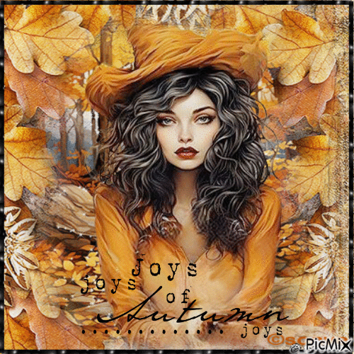 Autumn witch beautiful - Δωρεάν κινούμενο GIF