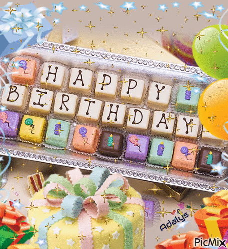 Happy Birthday Card - GIF animé gratuit