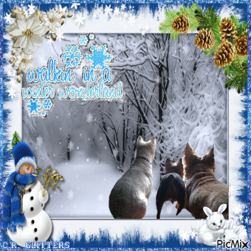 Walking In A Winter Wonderland - Nemokamas animacinis gif