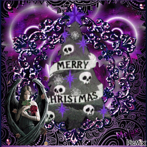 gothic christmas tree - Безплатен анимиран GIF