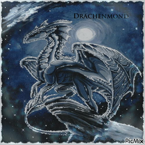 Drache & Mond - 無料のアニメーション GIF
