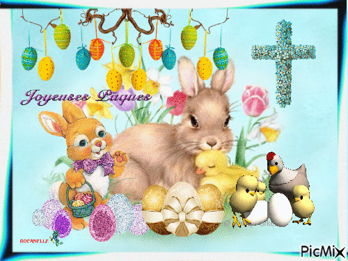 Joyeuses Pâques - GIF animé gratuit