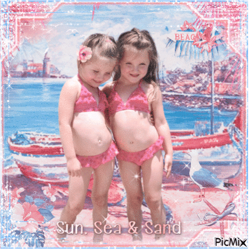 Twins Summer Sister - Nemokamas animacinis gif