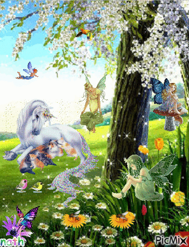 une licorne des fées - Darmowy animowany GIF