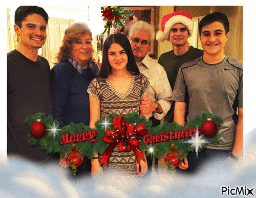 Family Christmas - Gratis animeret GIF