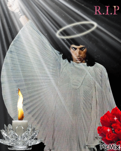 Freddie Mercury rest in peace - Besplatni animirani GIF