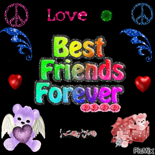 best friends forever <3 - Animovaný GIF zadarmo