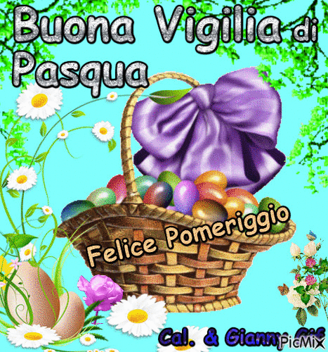 Buona Vigilia di Pasqua - Бесплатный анимированный гифка