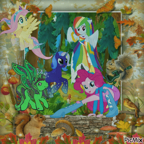 La forêt enchanteresse des Little's Pony - GIF animado gratis