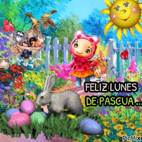 Lunes de Pascua - Бесплатный анимированный гифка