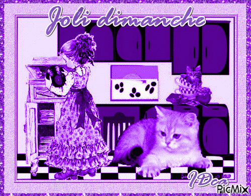 Joli dimanche les chatons - 無料のアニメーション GIF
