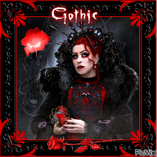 Gothic Queen of Hearts - GIF เคลื่อนไหวฟรี