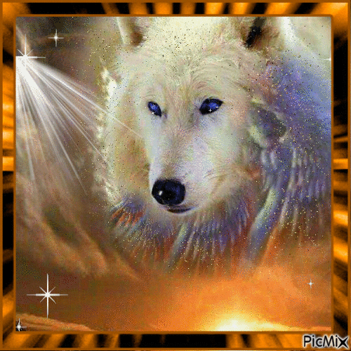 White Wolf - GIF animasi gratis
