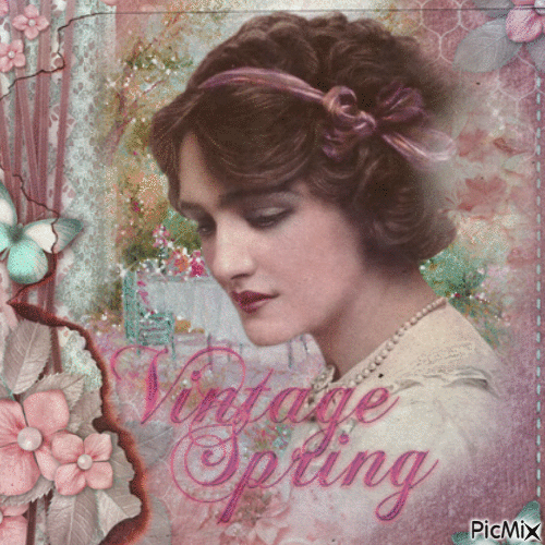 spring vintage in the garden - Δωρεάν κινούμενο GIF