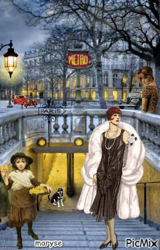 Paris vintage - Gratis animeret GIF