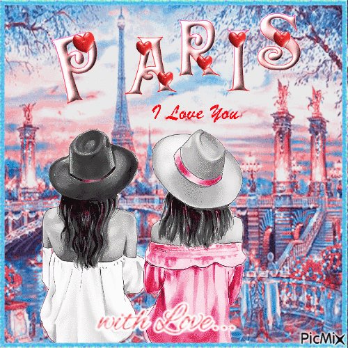 Paris with Love - Free animated GIF