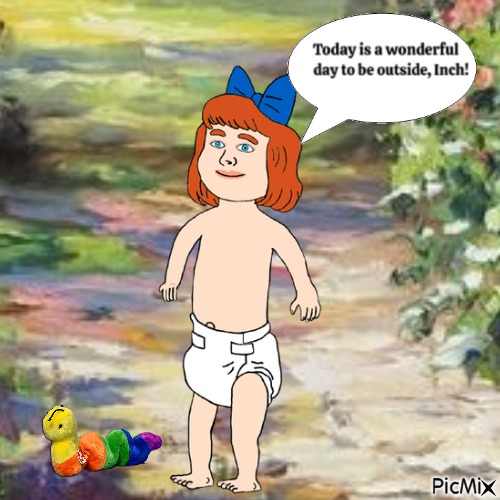 Baby and Inch's wonderful day to be outside - gratis png