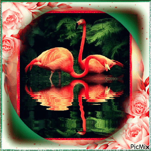 Flamant Rose - Bezmaksas animēts GIF