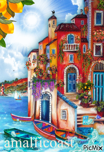 Amalfi Coast Italy - Animovaný GIF zadarmo