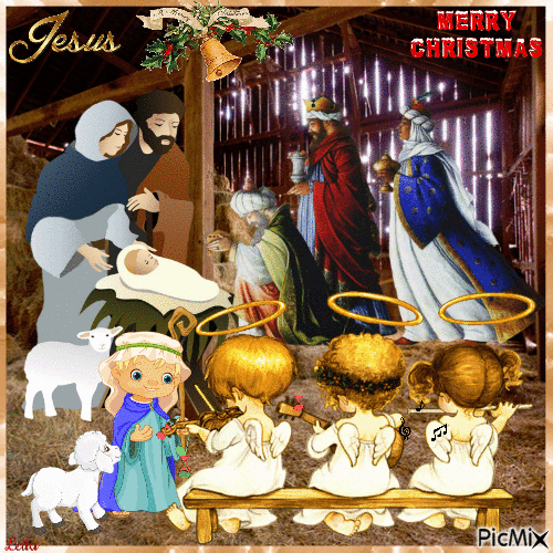 Merry Christmas. Jesus it the reason for the season - GIF animé gratuit